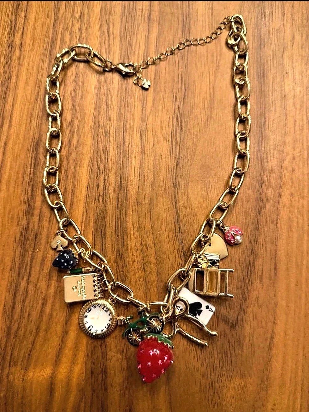 Kate Spade New York Bits and Baubles Charm Necklace Gold-Tone Charm Necklace